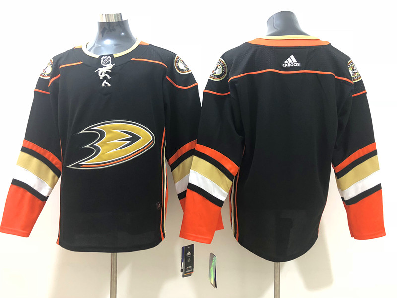 Men's Anaheim Ducks Black Breakaway Home Blank Jersey Men's Anaheim Ducks Black Breakaway Home Blank Jersey
